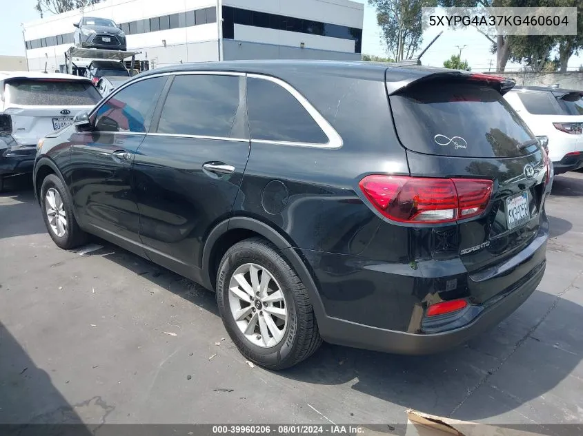 2019 Kia Sorento L/Lx VIN: 5XYPG4A37KG460604 Lot: 39960206