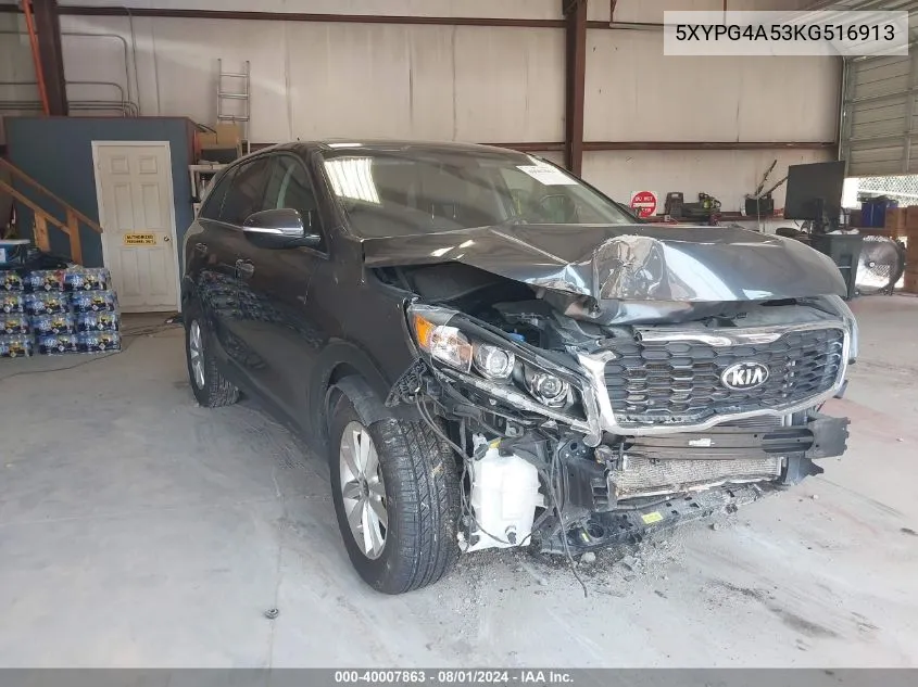 5XYPG4A53KG516913 2019 Kia Sorento 3.3L Lx