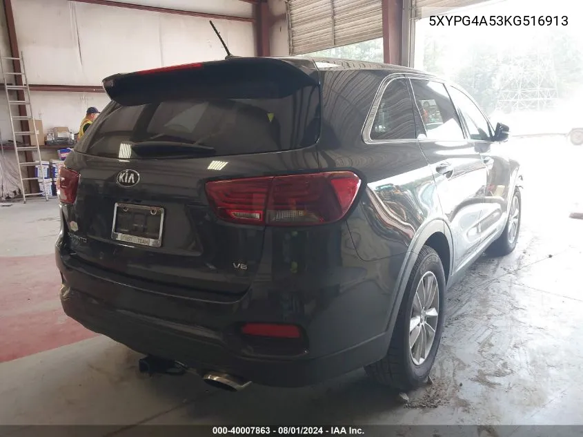 5XYPG4A53KG516913 2019 Kia Sorento 3.3L Lx