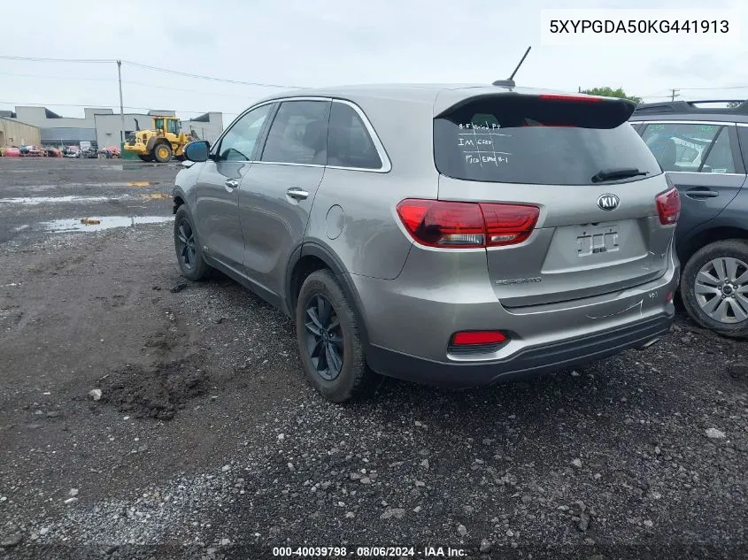 5XYPGDA50KG441913 2019 Kia Sorento 3.3L Lx