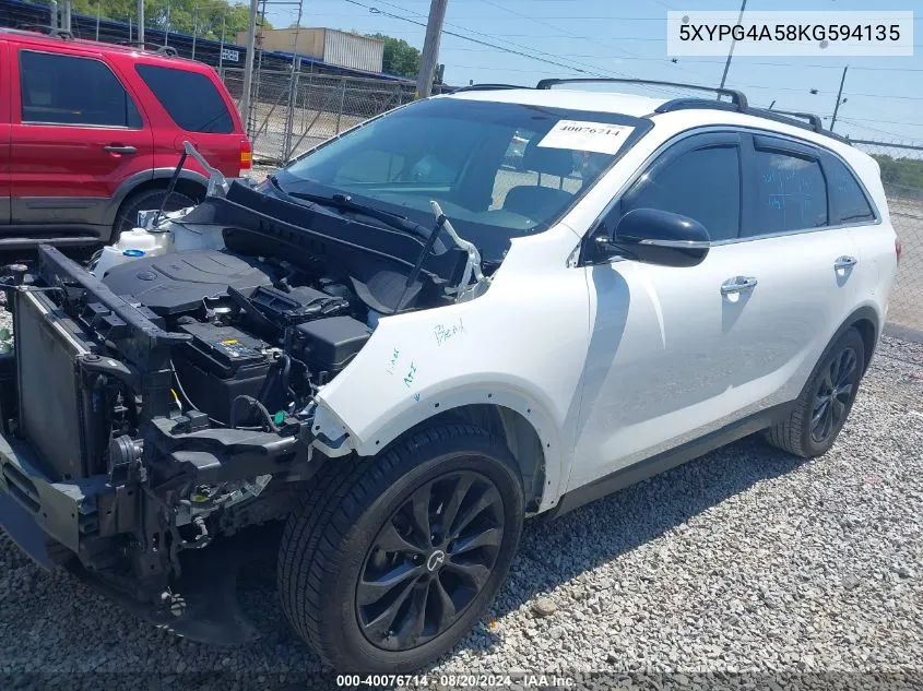 5XYPG4A58KG594135 2019 Kia Sorento 3.3L S