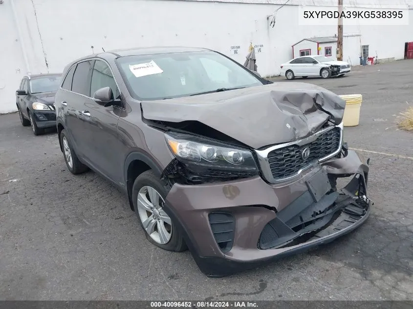 5XYPGDA39KG538395 2019 Kia Sorento 2.4L Lx