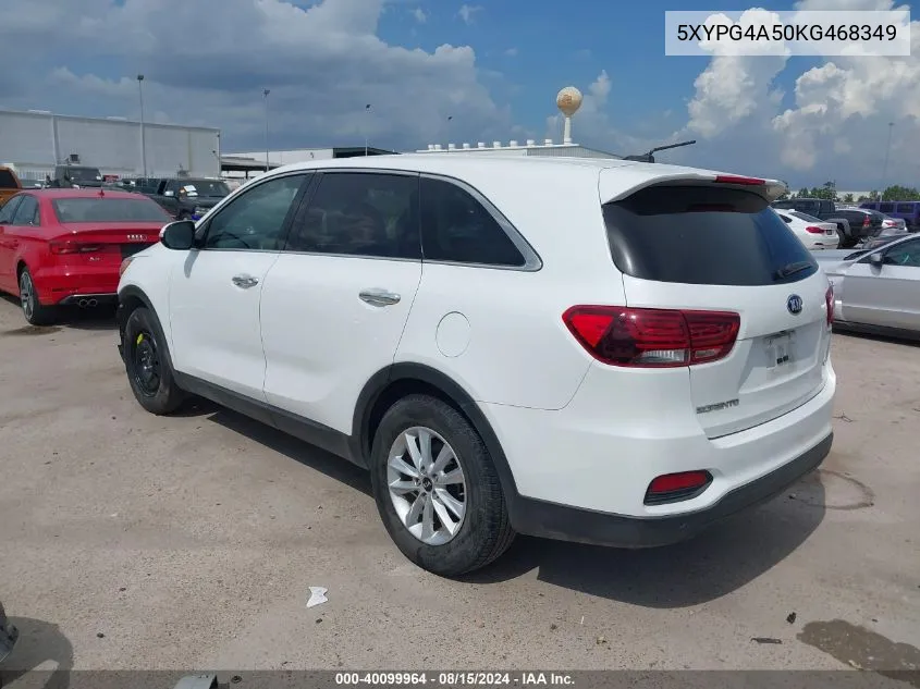 2019 Kia Sorento 3.3L Lx VIN: 5XYPG4A50KG468349 Lot: 40099964