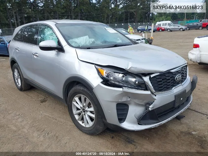 2019 Kia Sorento 2.4L L VIN: 5XYPG4A34KG516823 Lot: 40124720