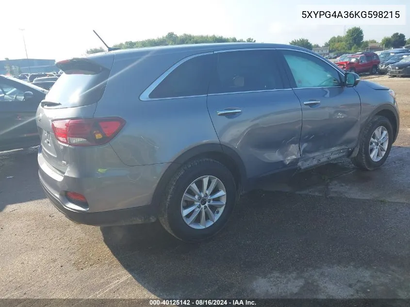 5XYPG4A36KG598215 2019 Kia Sorento 2.4L L