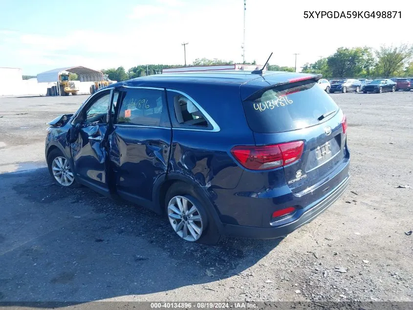 5XYPGDA59KG498871 2019 Kia Sorento 3.3L Lx