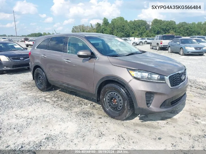 2019 Kia Sorento 2.4L Lx VIN: 5XYPG4A35KG566484 Lot: 40149160