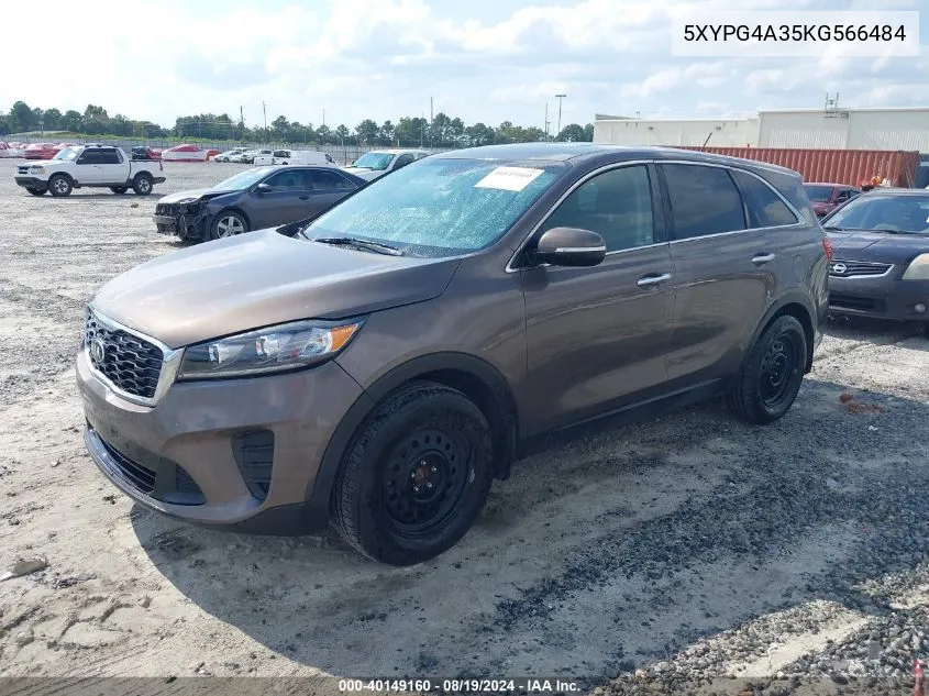 2019 Kia Sorento 2.4L Lx VIN: 5XYPG4A35KG566484 Lot: 40149160