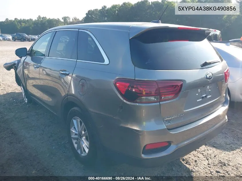 5XYPG4A38KG490856 2019 Kia Sorento 2.4L L