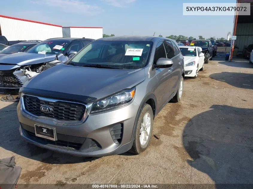 2019 Kia Sorento 2.4L L VIN: 5XYPG4A37KG479072 Lot: 40167888