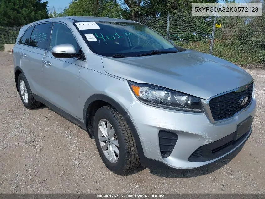 5XYPGDA32KG572128 2019 Kia Sorento 2.4L Lx