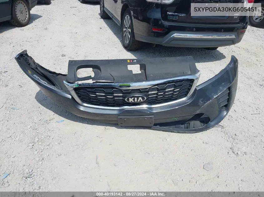 5XYPGDA30KG605451 2019 Kia Sorento 2.4L Lx