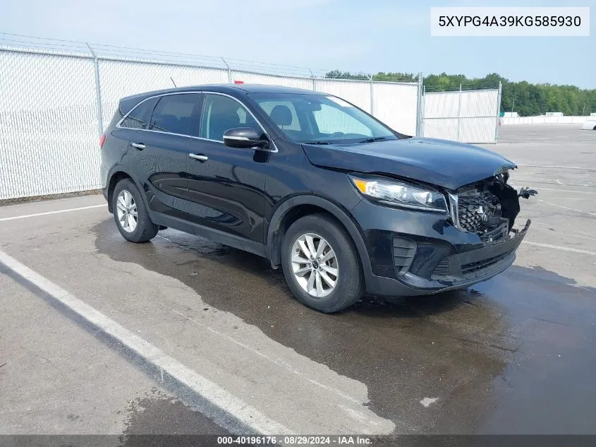 5XYPG4A39KG585930 2019 Kia Sorento 2.4L L