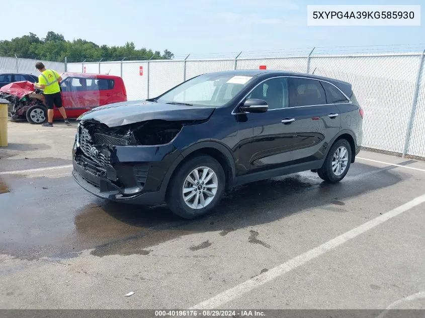 5XYPG4A39KG585930 2019 Kia Sorento 2.4L L