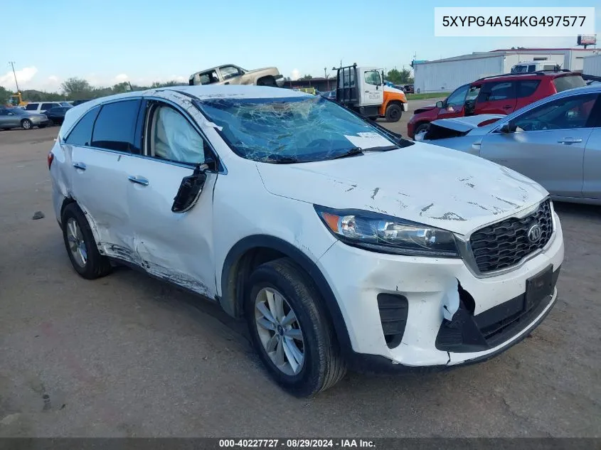 5XYPG4A54KG497577 2019 Kia Sorento 3.3L Lx