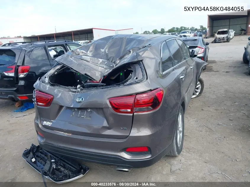 2019 Kia Sorento 3.3L Lx VIN: 5XYPG4A58KG484055 Lot: 40233576