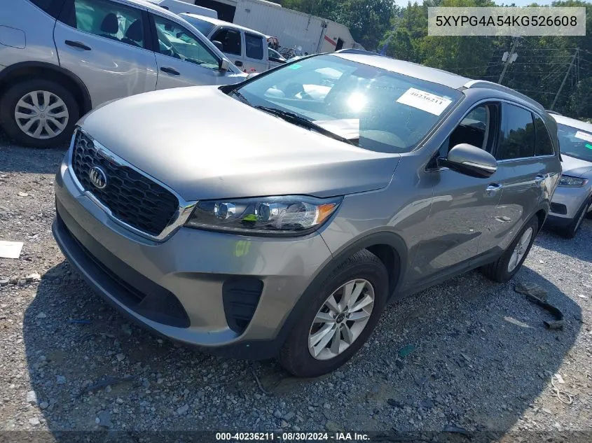 2019 Kia Sorento 3.3L Lx VIN: 5XYPG4A54KG526608 Lot: 40236211