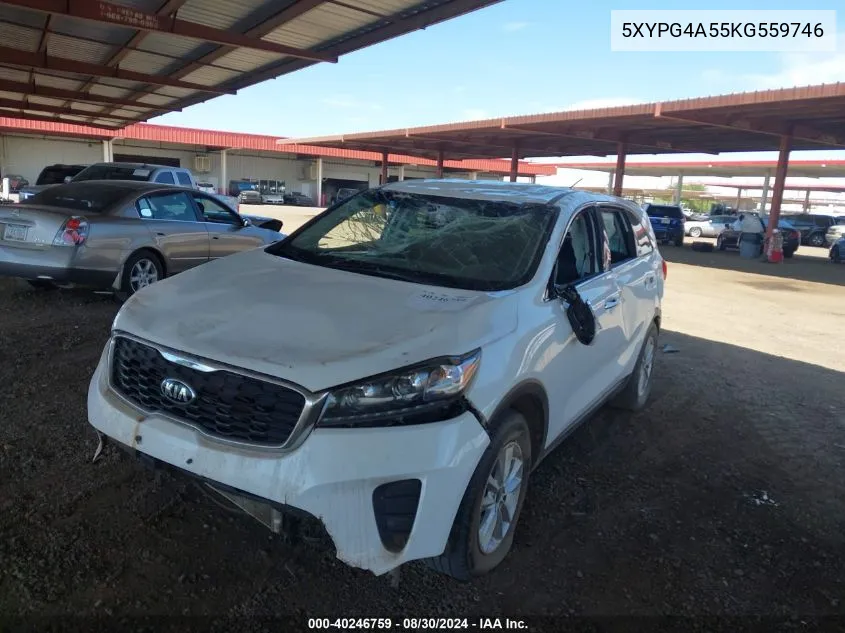 5XYPG4A55KG559746 2019 Kia Sorento 3.3L Lx