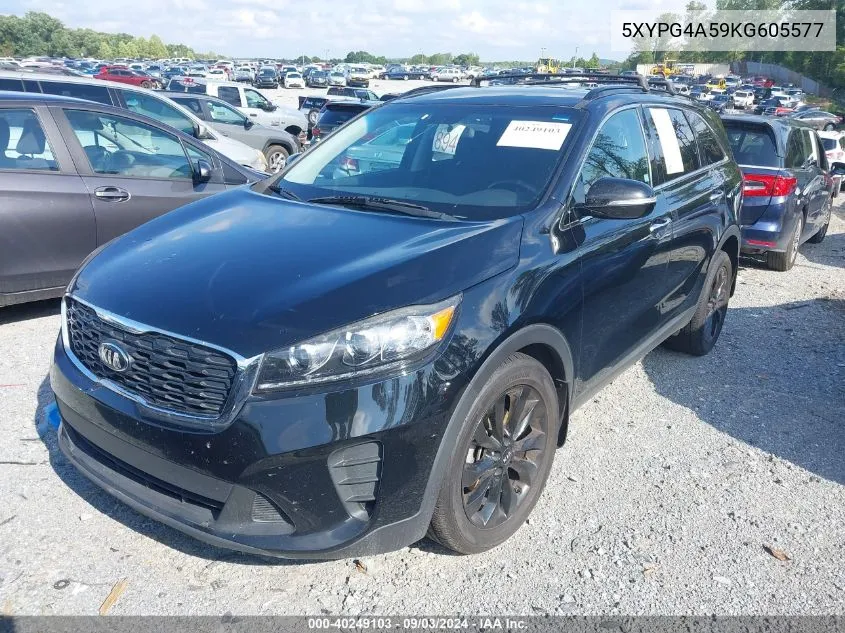 2019 Kia Sorento 3.3L S VIN: 5XYPG4A59KG605577 Lot: 40249103