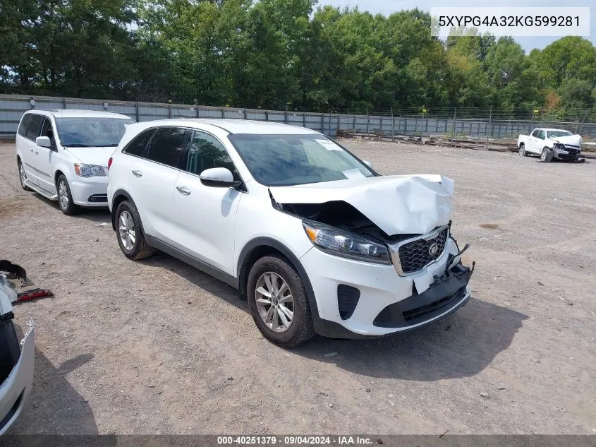 5XYPG4A32KG599281 2019 Kia Sorento 2.4L L