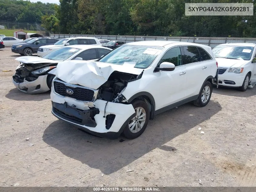 5XYPG4A32KG599281 2019 Kia Sorento 2.4L L