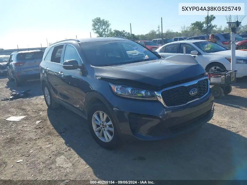 2019 Kia Sorento L/Lx VIN: 5XYPG4A38KG525749 Lot: 40255154