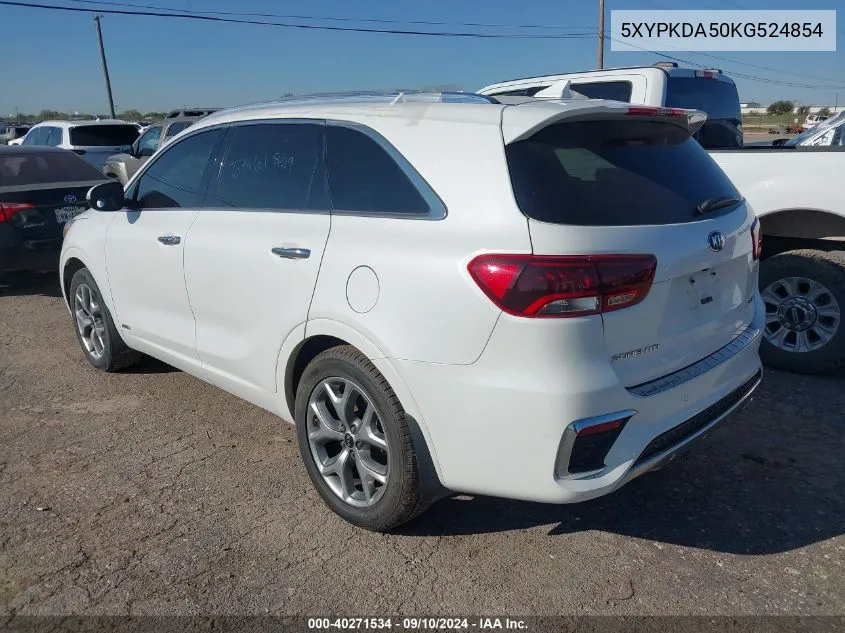 5XYPKDA50KG524854 2019 Kia Sorento Sx/Sxl