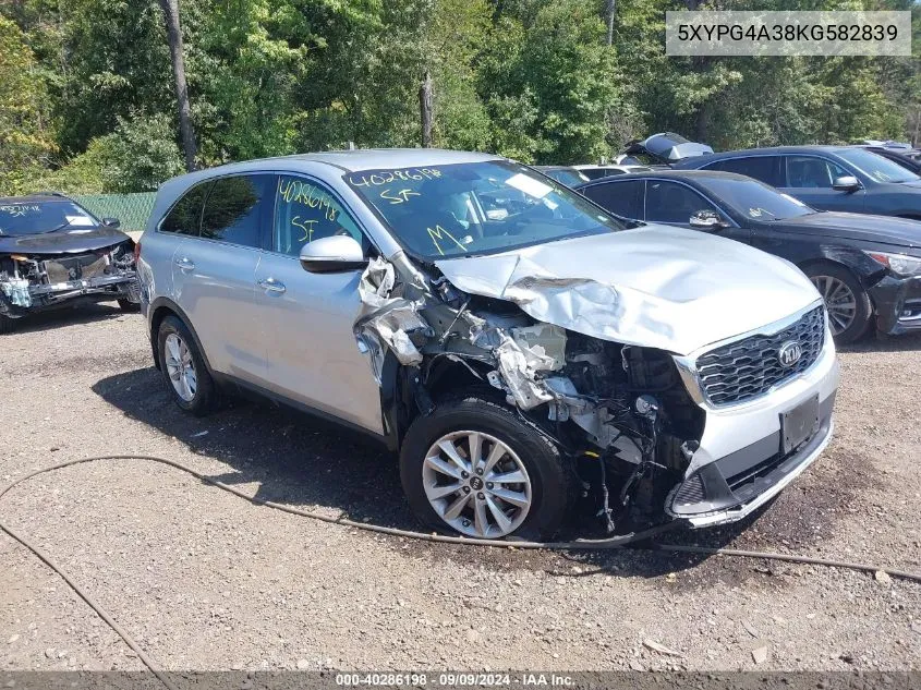 5XYPG4A38KG582839 2019 Kia Sorento 2.4L L