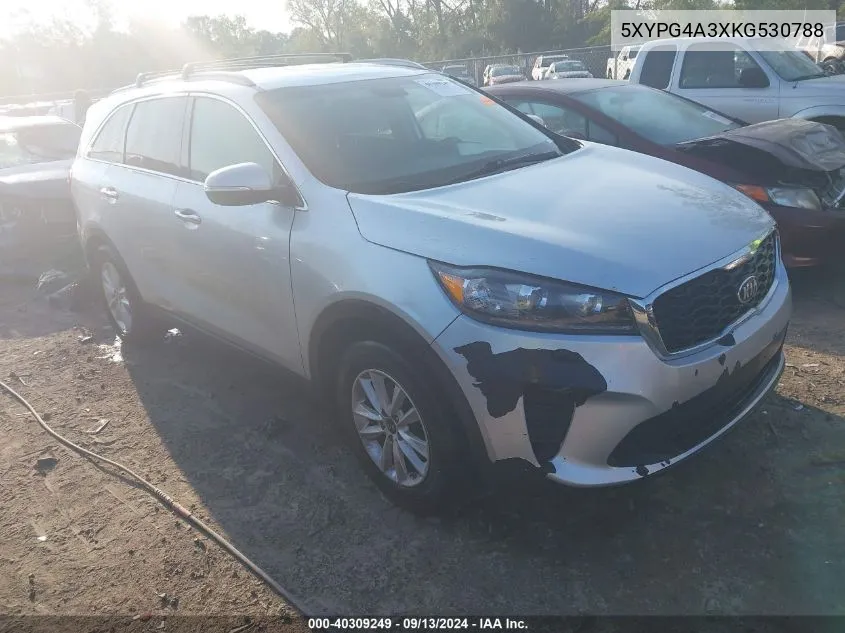 2019 Kia Sorento 2.4L Lx VIN: 5XYPG4A3XKG530788 Lot: 40309249