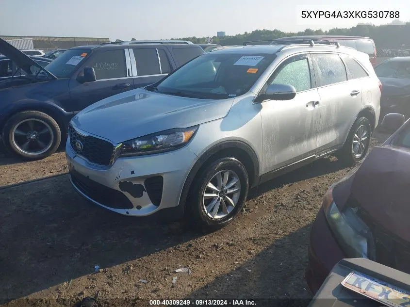 2019 Kia Sorento 2.4L Lx VIN: 5XYPG4A3XKG530788 Lot: 40309249