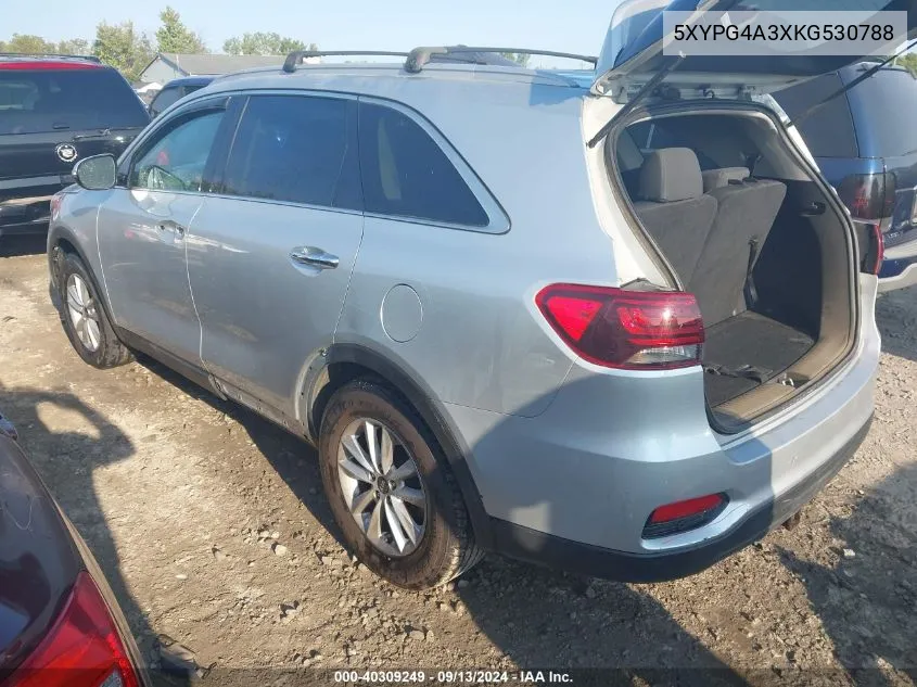 2019 Kia Sorento 2.4L Lx VIN: 5XYPG4A3XKG530788 Lot: 40309249