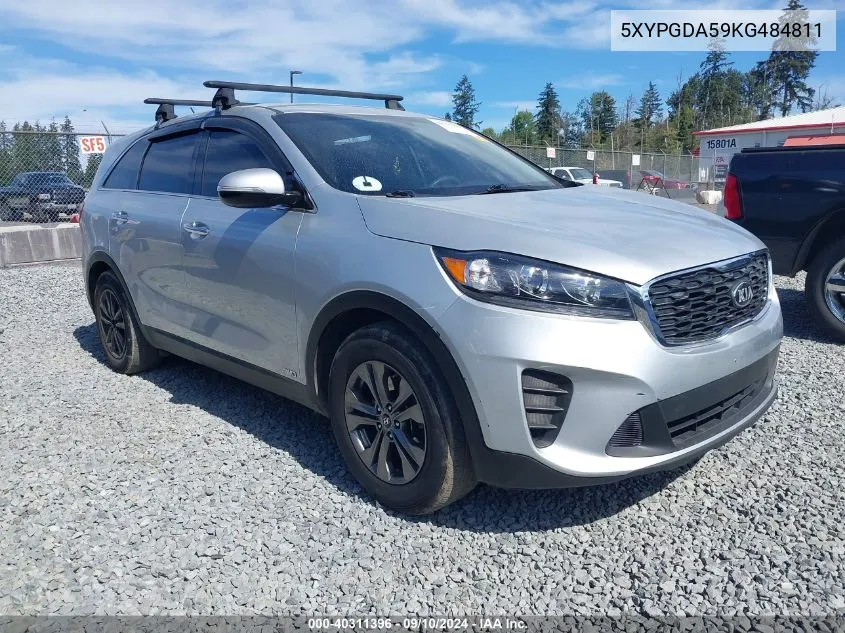 2019 Kia Sorento 3.3L Lx VIN: 5XYPGDA59KG484811 Lot: 40311396