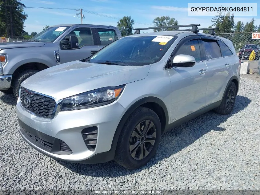 2019 Kia Sorento 3.3L Lx VIN: 5XYPGDA59KG484811 Lot: 40311396