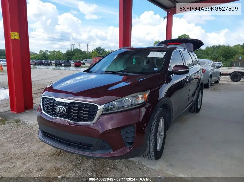 5XYPG4A39KG527509 2019 Kia Sorento 2.4L Lx