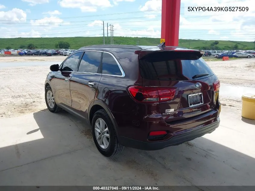 5XYPG4A39KG527509 2019 Kia Sorento 2.4L Lx