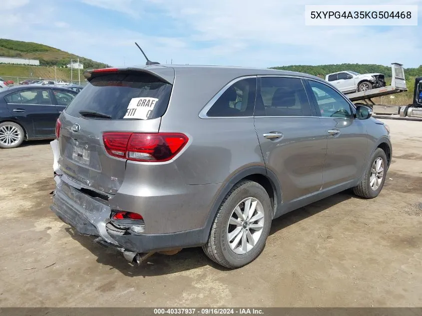 5XYPG4A35KG504468 2019 Kia Sorento 2.4L Lx