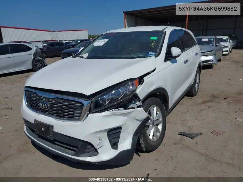 2019 Kia Sorento L/Lx VIN: 5XYPG4A36KG599882 Lot: 40338782