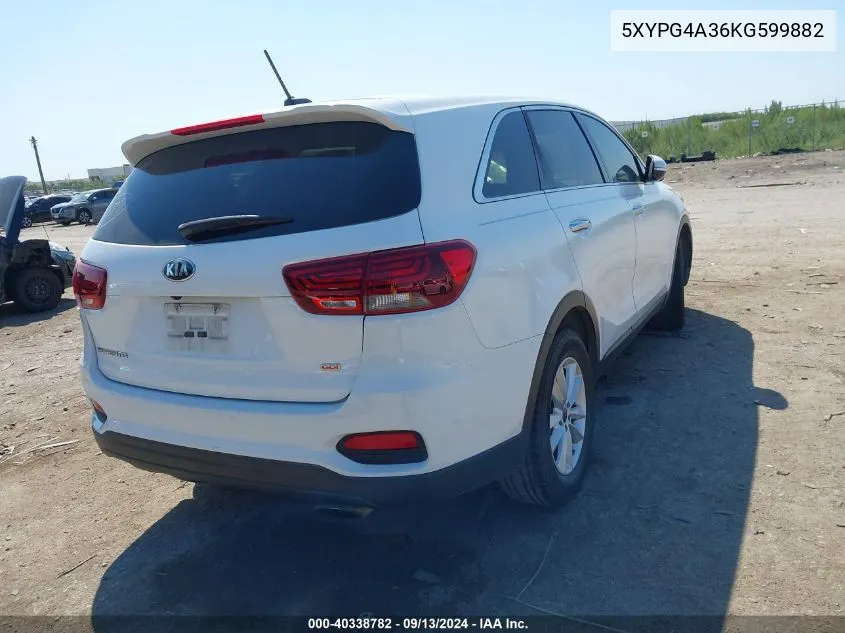 2019 Kia Sorento L/Lx VIN: 5XYPG4A36KG599882 Lot: 40338782