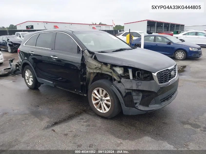 5XYPG4A33KG444805 2019 Kia Sorento 2.4L Lx