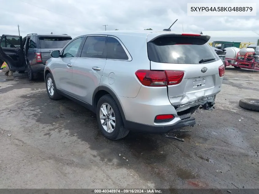 2019 Kia Sorento 3.3L Lx VIN: 5XYPG4A58KG488879 Lot: 40348974