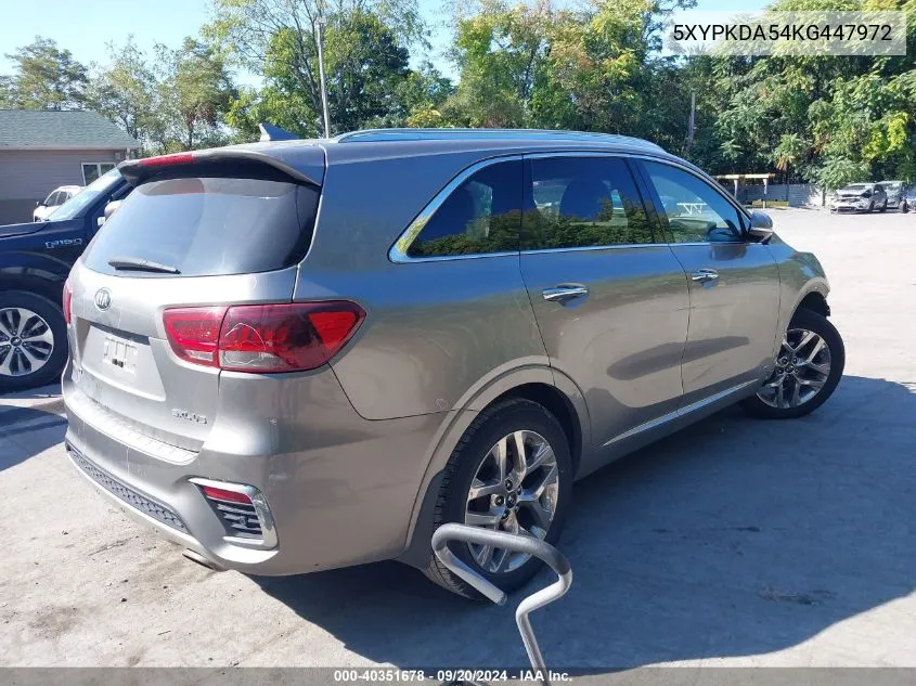 5XYPKDA54KG447972 2019 Kia Sorento 3.3L Sxl