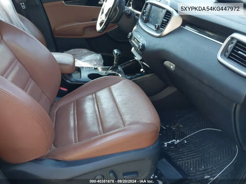 5XYPKDA54KG447972 2019 Kia Sorento 3.3L Sxl