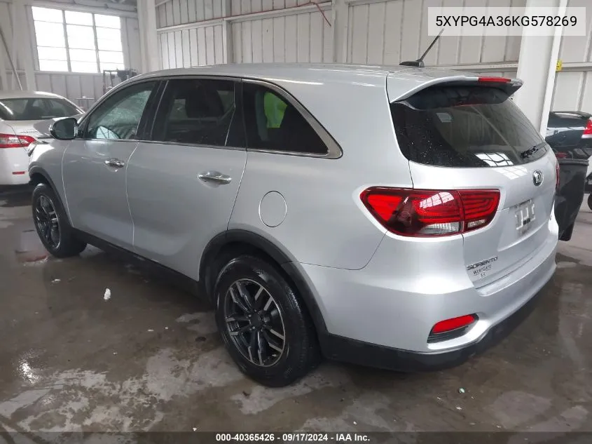 5XYPG4A36KG578269 2019 Kia Sorento 2.4L L