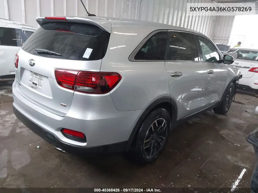 5XYPG4A36KG578269 2019 Kia Sorento 2.4L L