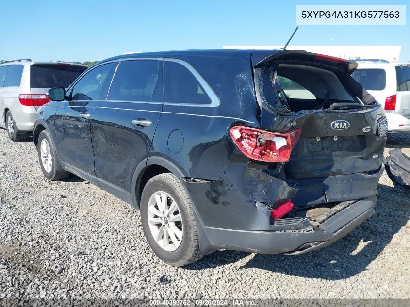 5XYPG4A31KG577563 2019 Kia Sorento 2.4L L