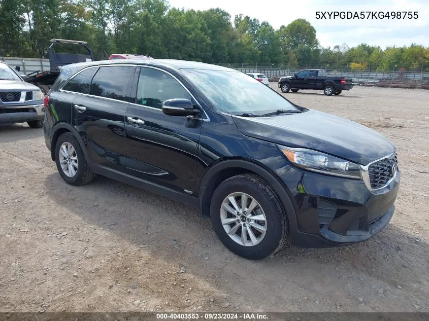 5XYPGDA57KG498755 2019 Kia Sorento 3.3L Lx