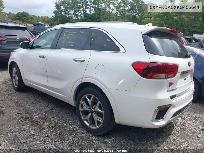 5XYPKDA5XKG456644 2019 Kia Sorento 3.3L Sx