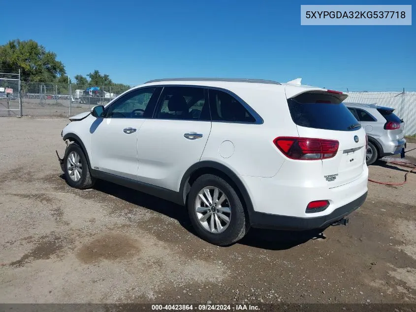 5XYPGDA32KG537718 2019 Kia Sorento L/Lx