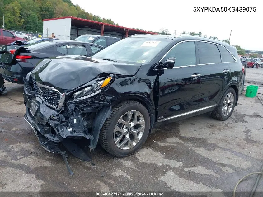 2019 Kia Sorento Sx/Sxl VIN: 5XYPKDA50KG439075 Lot: 40427171