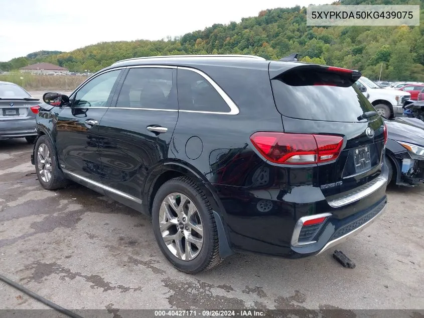 2019 Kia Sorento Sx/Sxl VIN: 5XYPKDA50KG439075 Lot: 40427171